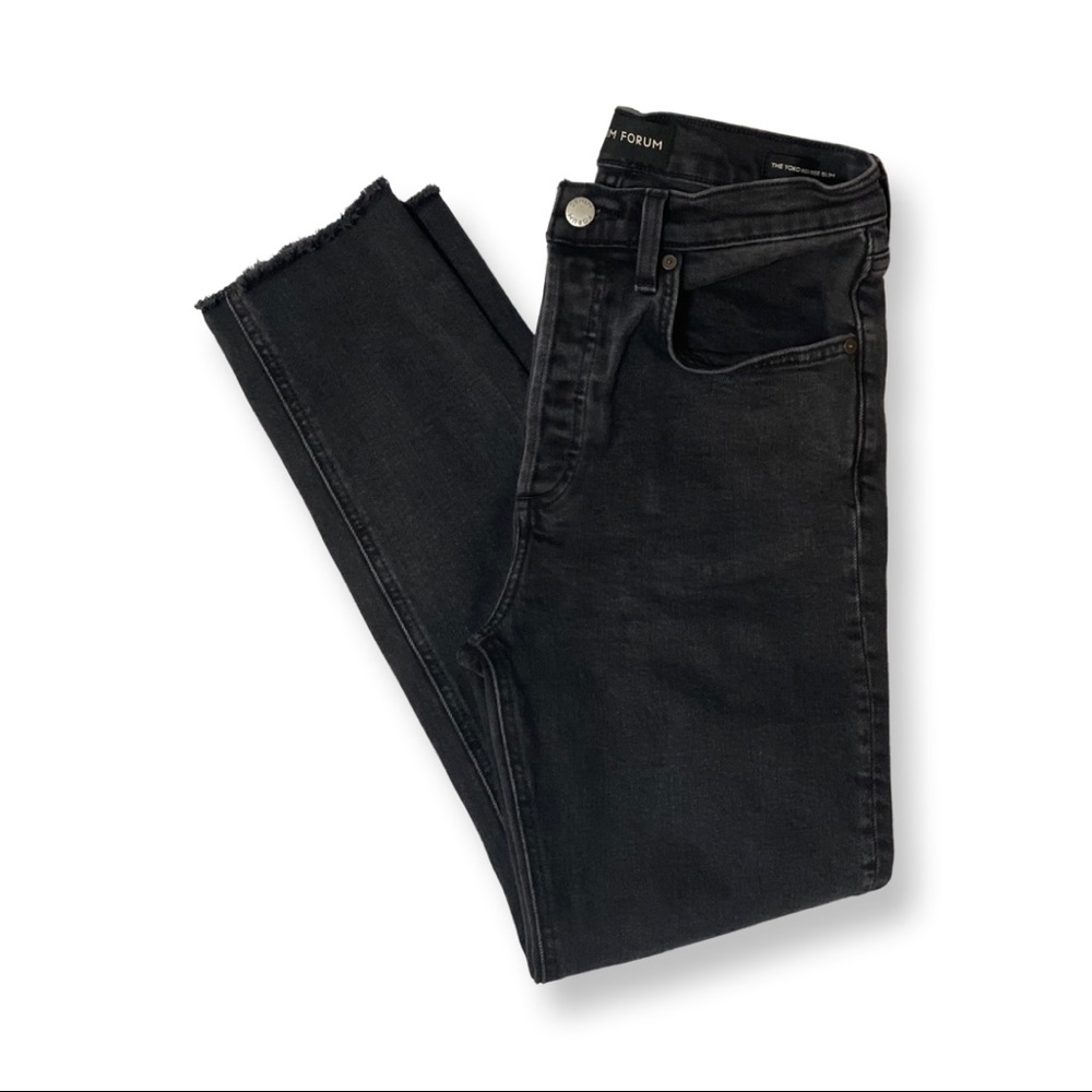 Aritzia Denim Forum Jeans - black denim, stretch